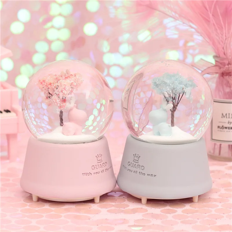 music box cherry blossom deer valentines day children birthday