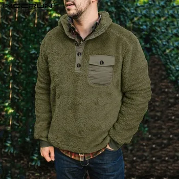 Winter Men Hoodies Faux Fleece Stand Collar Long Sleeve 2020 Pullovers Streetwear Fluffy Casual Sweatshirt INCERUN Plus Size 5XL
Winter Men Hoodies Faux Fleece Stand Collar Long Sleeve 2020 Pullovers Streetwear Fluffy Casual Sweatshirt INCERUN Plus Size 5XL