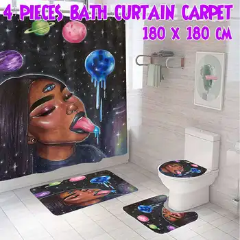 1/3/4Pcs/Set African Girl Shower Curtain Creatives Pattern Bathroom Set Bath Mat Set Pedestal Rug Lid Toilet Cover Home Decor
1/3/4Pcs/Set African Girl Shower Curtain Creatives Pattern Bathroom Set Bath Mat Set Pedestal Rug Lid Toilet Cover Home Decor