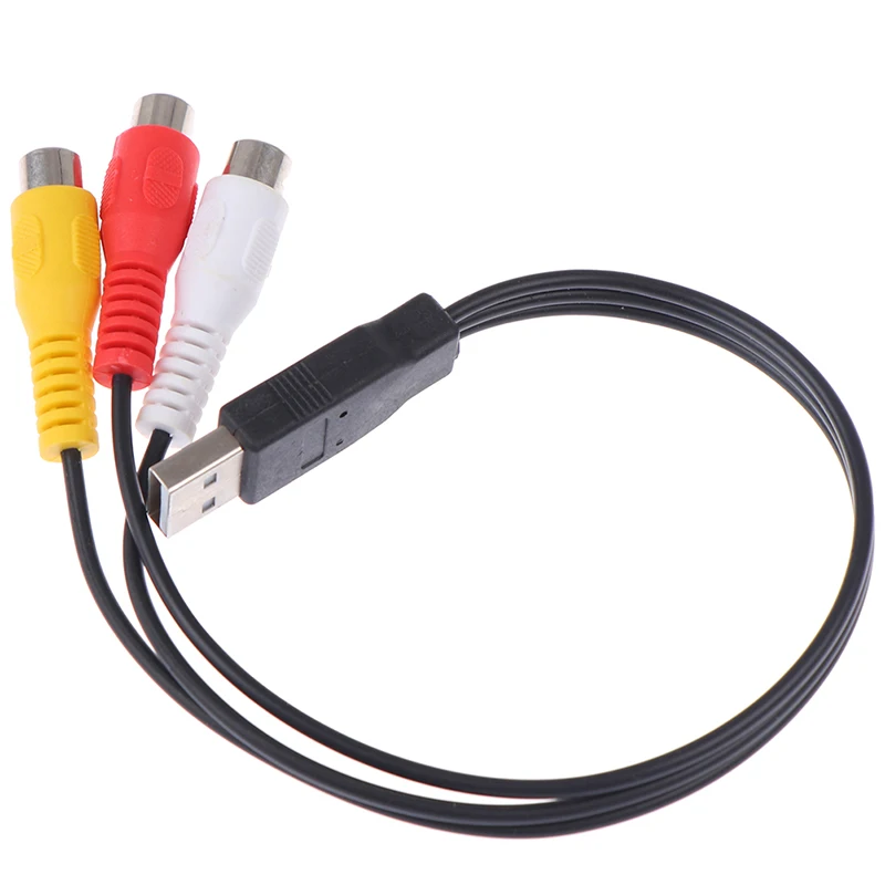 1 шт. конвертер видео AV кабель USB на RCA для телевизора провод шнур штекер к 3 Женский