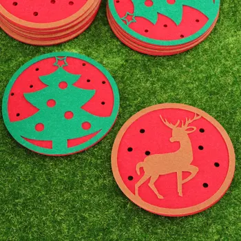 12pcs Cup Coasters Christmas Themed Felt Fabric Coffee Mats Drink Coasters Table Mat for Office Desktop Home
12pcs Cup Coasters Christmas Themed Felt Fabric Coffee Mats Drink Coasters Table Mat for Office Desktop Home