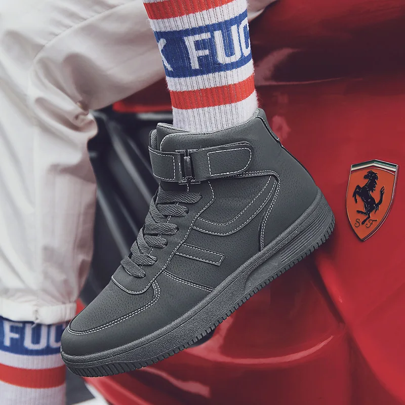 2018 New Style MEN'S Shoes Autumn & Winter Popular Brand Black High-top Shoe Casual Sport Sneakers High State Korean-style Fashi 
2018 New Style MEN'S Shoes Autumn & Winter Popular Brand Black High-top Shoe Casual Sport Sneakers High State Korean-style Fashi