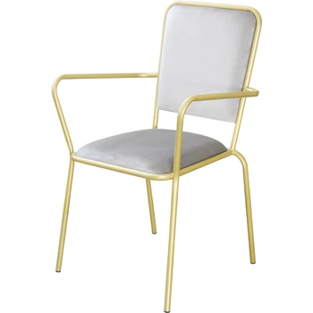 Northern Europe Single Dining Chair With Armrest Home Modern Simple Light Luxury Ins Wind Back Bedroom Makeup Iron Chair
Northern Europe Single Dining Chair With Armrest Home Modern Simple Light Luxury Ins Wind Back Bedroom Makeup Iron Chair