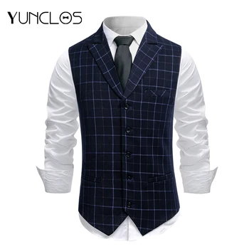 Men's Euro Size Single-Breasted Plaid Vest Men's Waistcoat Wedding Party Suit Vest Business Formal Casual Waistcoat Masculine
Men's Euro Size Single-Breasted Plaid Vest Men's Waistcoat Wedding Party Suit Vest Business Formal Casual Waistcoat Masculine