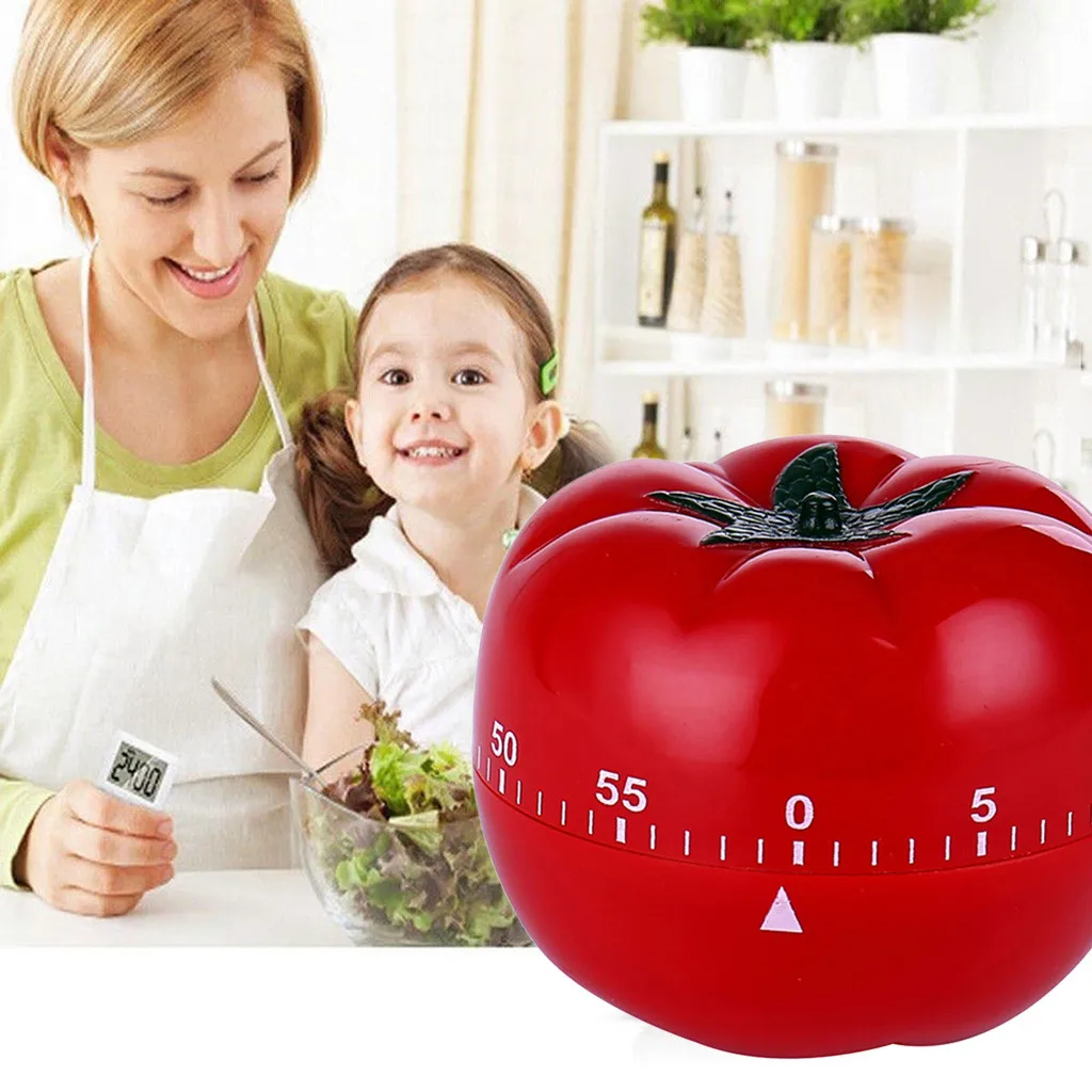 

Mechanical Kitchen Timer Game Count Down Counter Alarm Cooking Tool 60 Minutes Tomato Shape Cooking Alarm Timer Baking Reminder