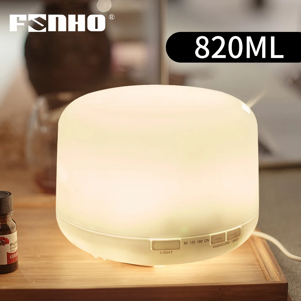 FUNHO 820ML Large-capacity Ultrasonic Air Humidifier Purifier LED Night Light Changing Essential Oil Diffuser for Home Office
FUNHO 820ML Large-capacity Ultrasonic Air Humidifier Purifier LED Night Light Changing Essential Oil Diffuser for Home Office