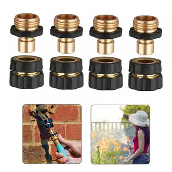 4Pcs/Set 3/4 Inch Thread Tap Brass Garden Hose Connector Quick Hose Adaptor Accessories Garden Connector Watering Spray Nozzle
4Pcs/Set 3/4 Inch Thread Tap Brass Garden Hose Connector Quick Hose Adaptor Accessories Garden Connector Watering Spray Nozzle