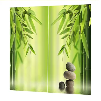 Bamboo leaf bluestone household curtain black silk shade cloth printing home bedroom decoration 3d curtains
Bamboo leaf bluestone household curtain black silk shade cloth printing home bedroom decoration 3d curtains