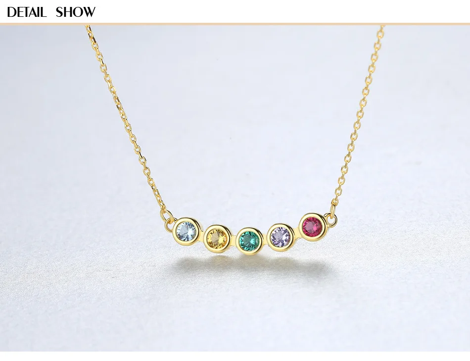 Five Color Zircon Jewelry Pendant S925 Sterling Silver Women's Necklace 
Five Color Zircon Jewelry Pendant S925 Sterling Silver Women's Necklace
