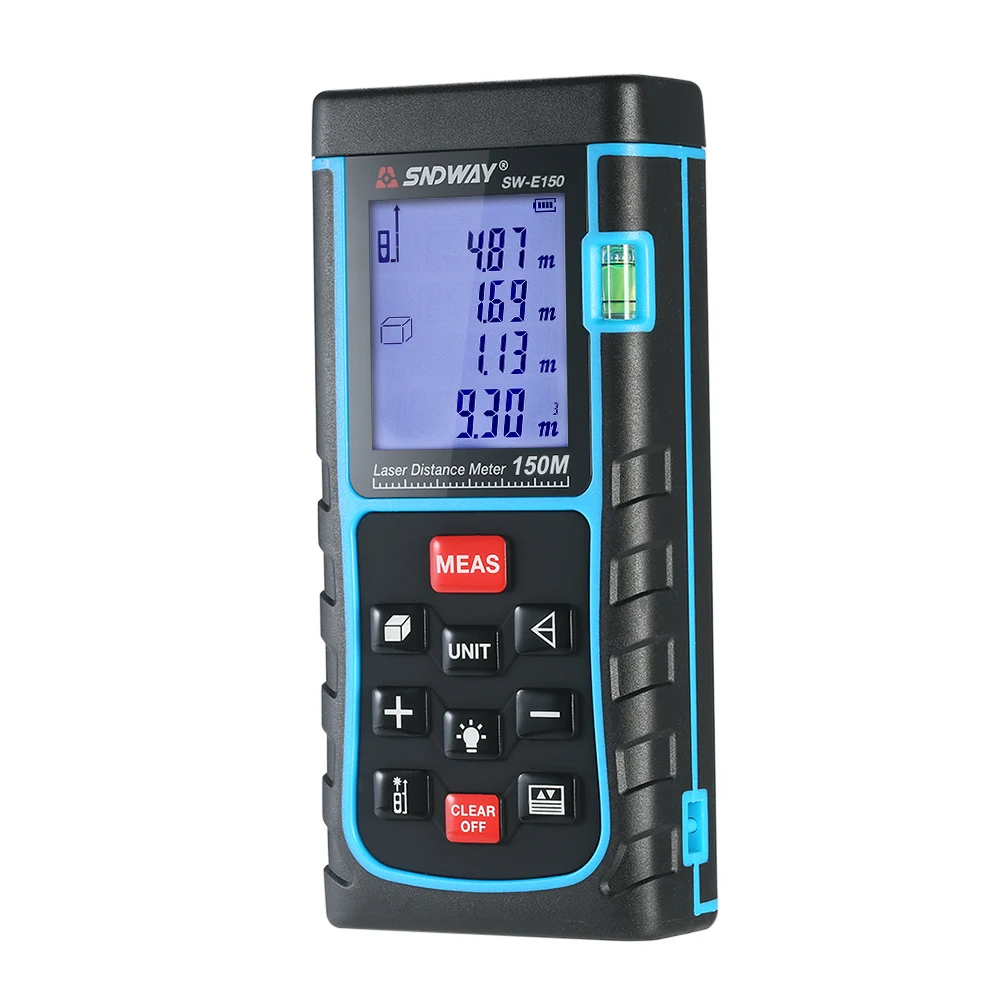 150m Mini Handheld LCD Digital Laser Distance Meter Range Finder Distance Area Volume Measurement 100 Groups Data Storage
150m Mini Handheld LCD Digital Laser Distance Meter Range Finder Distance Area Volume Measurement 100 Groups Data Storage