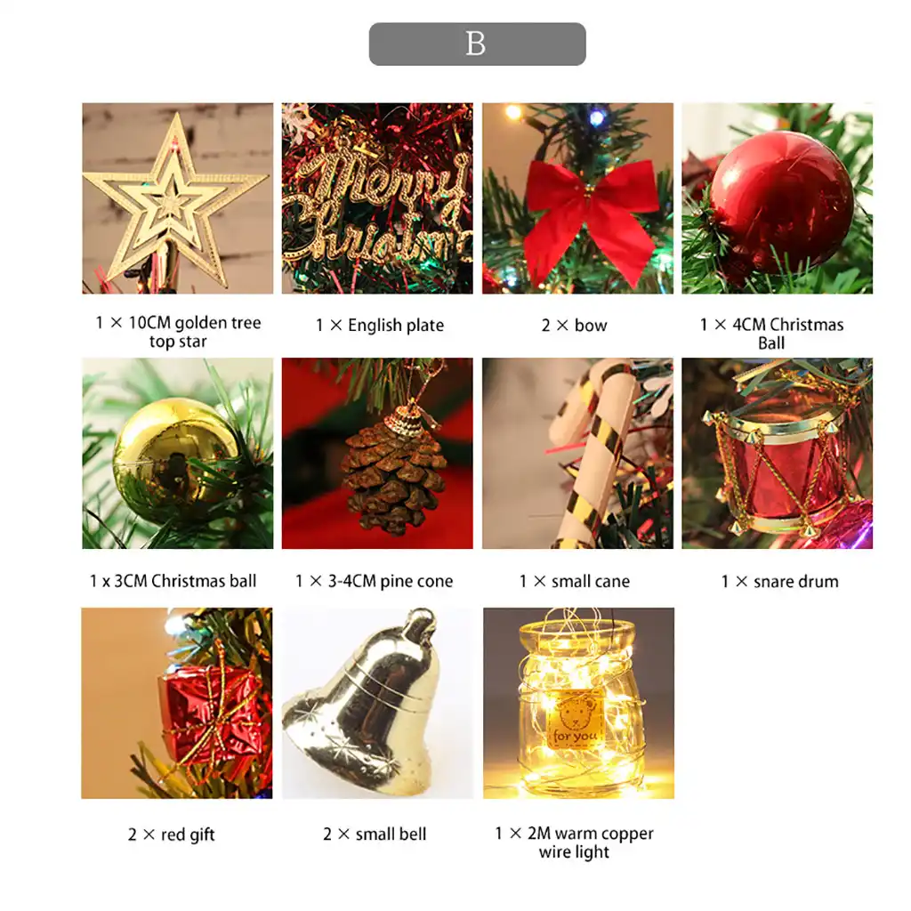 table top christmas tree decoration led decor home xmas gift