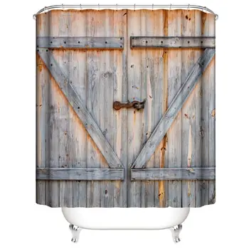 4PCS/Set Old Wooden Door Shower Curtain Bath Curtain Waterproof Polyester Shower Curtain Non-Slip Bathroom Rugs
4PCS/Set Old Wooden Door Shower Curtain Bath Curtain Waterproof Polyester Shower Curtain Non-Slip Bathroom Rugs
