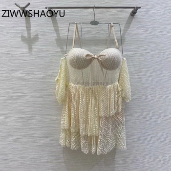 ZIWWSHAOYU Summer Women Sexy Sheer Backless Cami Bodysuits Runway Designer Ladies Mesh Embroidery Beach Bikinis Swimsuit 2020 
ZIWWSHAOYU Summer Women Sexy Sheer Backless Cami Bodysuits Runway Designer Ladies Mesh Embroidery Beach Bikinis Swimsuit 2020