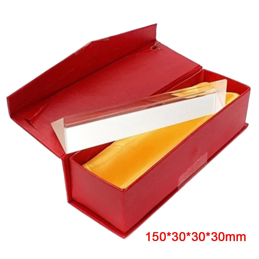 150x30x30x30mm Triangular Prism Optical Prisms Glass Physics Teaching Refracted Light Spectrum Children Students Present
150x30x30x30mm Triangular Prism Optical Prisms Glass Physics Teaching Refracted Light Spectrum Children Students Present