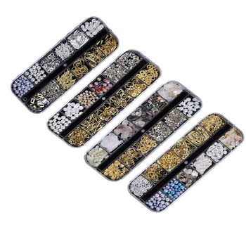 4 Sets 12 Grid Manicure Charm Assorted Multicolored Diamond Pearl Nails Shell Nail Stickers Art Rhinestones Decorations DIY Acce
4 Sets 12 Grid Manicure Charm Assorted Multicolored Diamond Pearl Nails Shell Nail Stickers Art Rhinestones Decorations DIY Acce