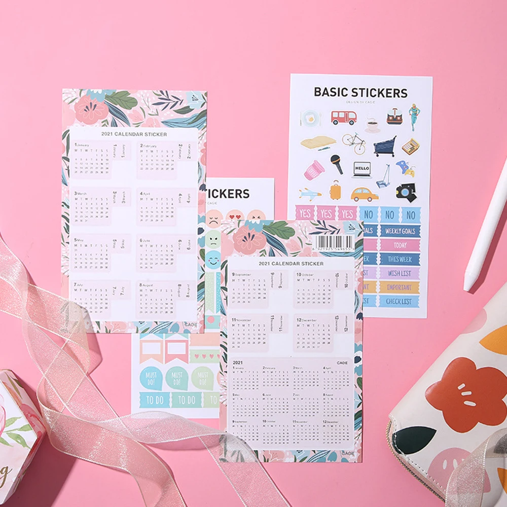 4 Sheets/Set 2021 Calendar Tab Stickers Functional Planner Stickers Monthly Schedule Mark Bookmark Agenda Stationery Stickers
4 Sheets/Set 2021 Calendar Tab Stickers Functional Planner Stickers Monthly Schedule Mark Bookmark Agenda Stationery Stickers