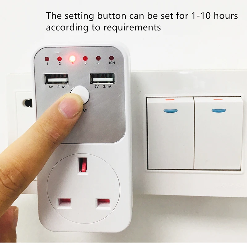 Dual USB Port Electrical Outlet Plug Timer Socket Smart Time Setting Swtich Timer Control Socket Electronic Digital Timer Switch
Dual USB Port Electrical Outlet Plug Timer Socket Smart Time Setting Swtich Timer Control Socket Electronic Digital Timer Switch