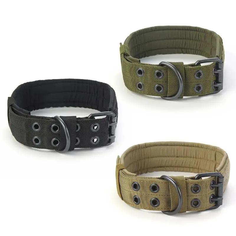 Military Tactical Adjustable Dog Collar Pet Training Collar Double Metal D Ring Buckle
Military Tactical Adjustable Dog Collar Pet Training Collar Double Metal D Ring Buckle
