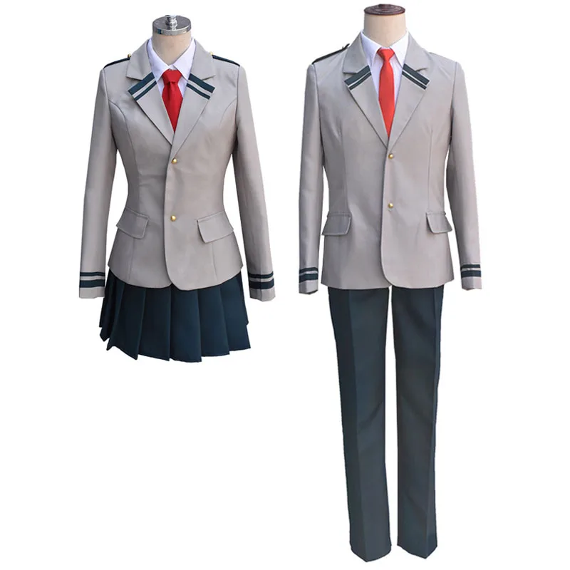 Women's Short Skirt Suit Men's Trouser Anime My Hero Academia Cosplay Student Uniform Academy Costume | Тематическая одежда