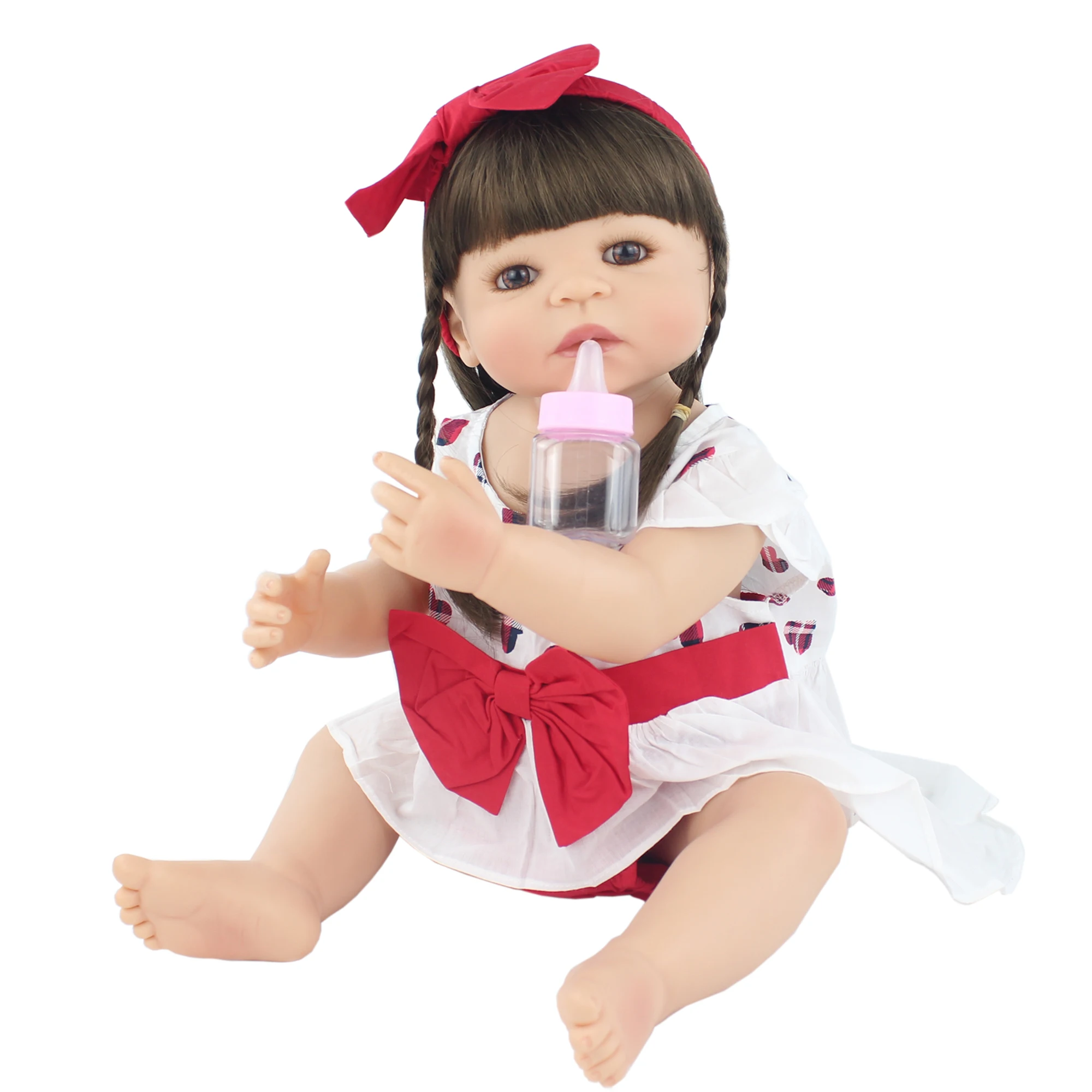 55cm Full Silicone Body Reborn Baby Doll Toy For Girl Vinyl Newborn Princess Babies Bathe Toy Fashion Birthday Gift Present 
55cm Full Silicone Body Reborn Baby Doll Toy For Girl Vinyl Newborn Princess Babies Bathe Toy Fashion Birthday Gift Present