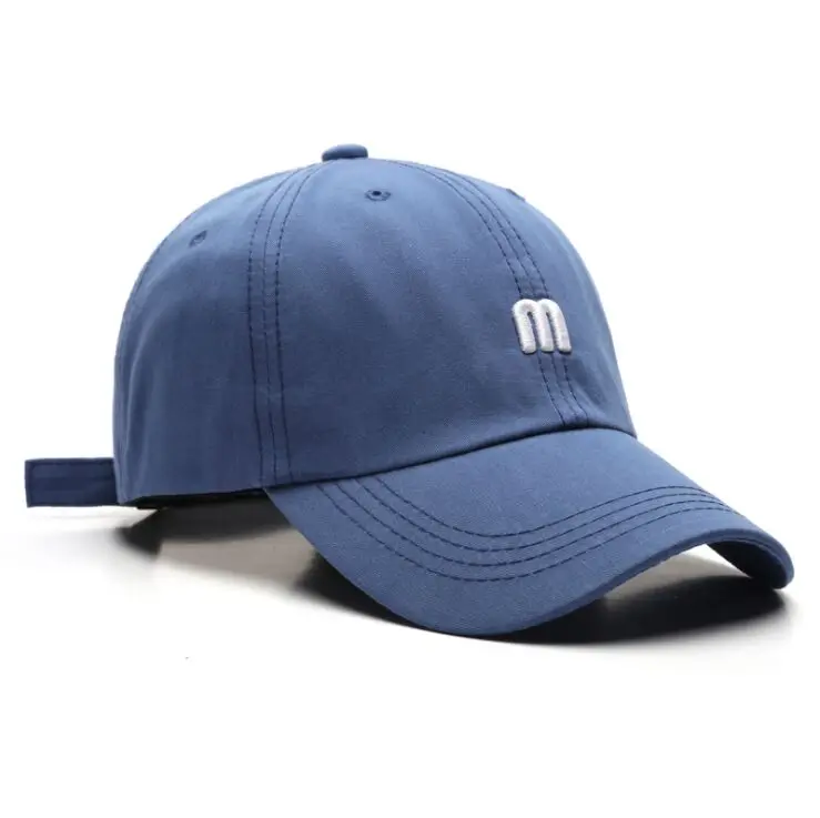 

M Letter Embroidery Baseball Cap Hot Women Sport Bones Casquette Gorras Men Snapback Hat For Hip Hop With Tail