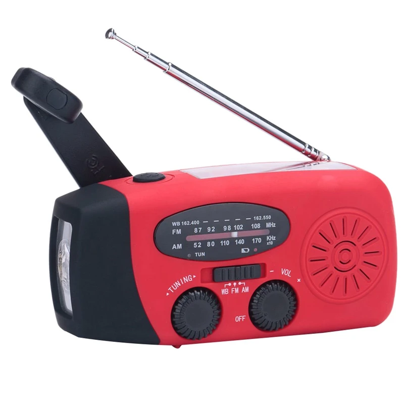 Emergency Solar Manual Crank Dynamo Noaa Wb Am/Fm Radio Hurricane Camping Survival Kit with Led Flashlight 1000 Mah Power Bank
Emergency Solar Manual Crank Dynamo Noaa Wb Am/Fm Radio Hurricane Camping Survival Kit with Led Flashlight 1000 Mah Power Bank