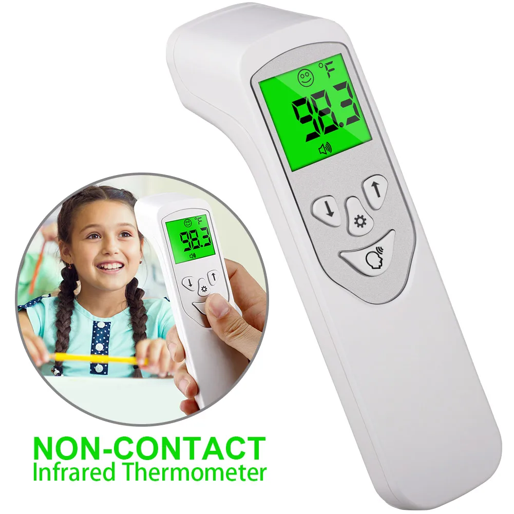 Фото Бесконтактный термометр для лба инфракрасный ЖК-дисплей измеритель температуры