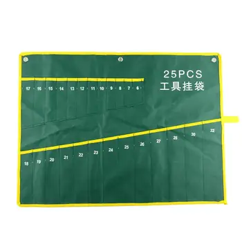 Durable 25 Pocket Grids Canvas Roll Spanner Wrench Tool Bag Case Hanging Suite
Durable 25 Pocket Grids Canvas Roll Spanner Wrench Tool Bag Case Hanging Suite