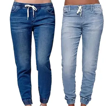 Spring Washed Jeans Women Solid Drawstring Straight Jeans Pants Fashion Vintage Slim Feet Denim Pants Women Jeans Pants Jeans - 
Spring Washed Jeans Women Solid Drawstring Straight Jeans Pants Fashion Vintage Slim Feet Denim Pants Women Jeans Pants Jeans -