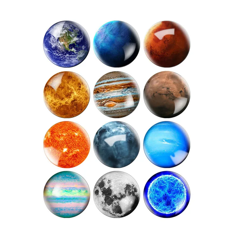 12pcs/lot Planet Fridge Magnet Glass Cabochon Refrigerator Magnets Solar System 25MM Stickers Decoration Nebula Home Decor
12pcs/lot Planet Fridge Magnet Glass Cabochon Refrigerator Magnets Solar System 25MM Stickers Decoration Nebula Home Decor