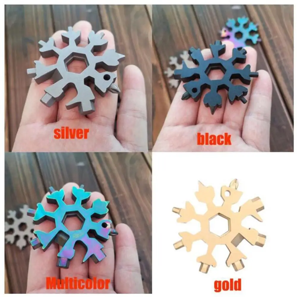 Portable 18 In 1 Mini Snowflake Multi Pocket Tool Spanner Hex Wrench Multipurpose Camp Survive Outdoor Hike Key Ring Key Chain
Portable 18 In 1 Mini Snowflake Multi Pocket Tool Spanner Hex Wrench Multipurpose Camp Survive Outdoor Hike Key Ring Key Chain
