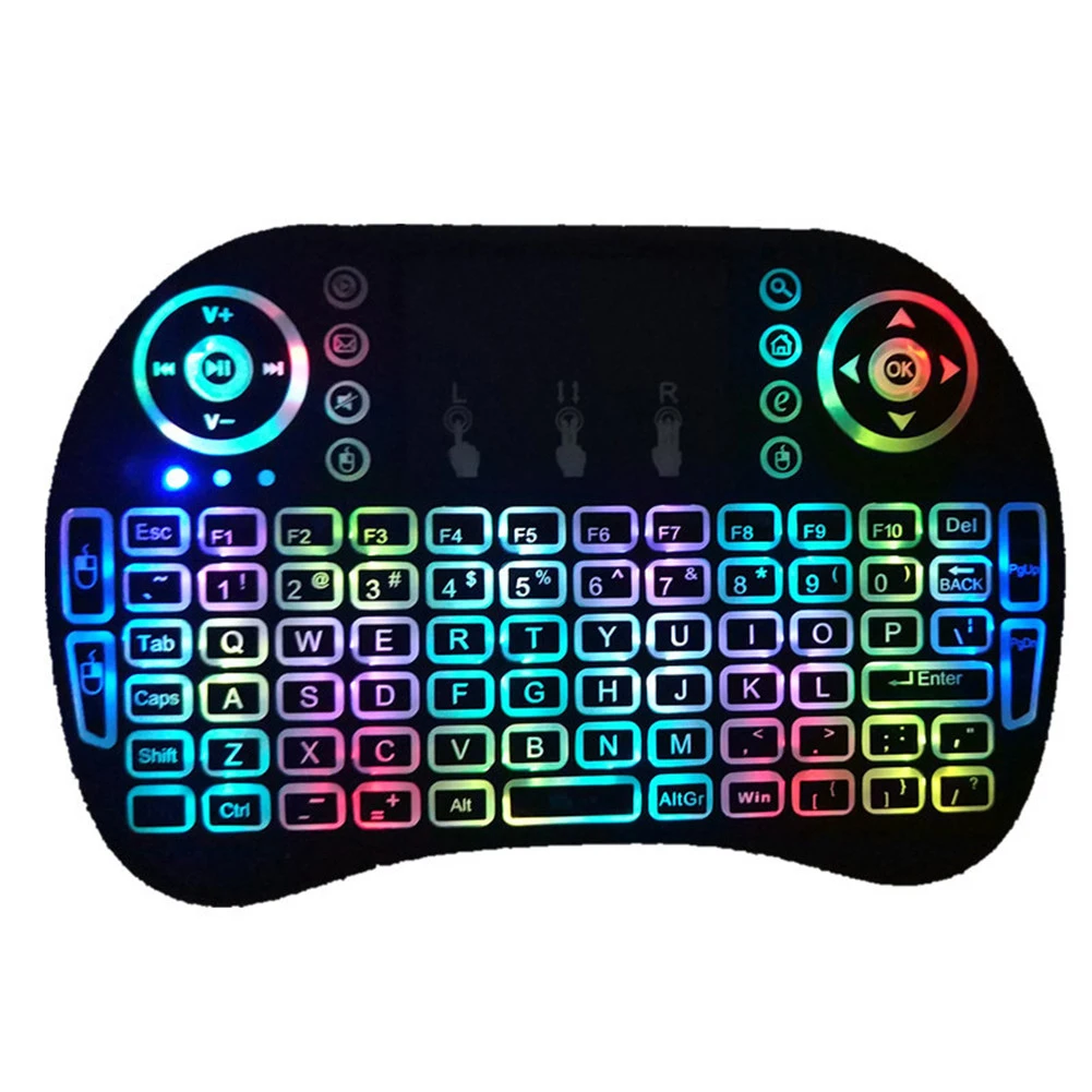 Mini Wireless Keyboard Touchpad Color Backlit Mouse Remote Control Touchpad For Android Xbox Smart TV PC HTPC TV Box Notebook
Mini Wireless Keyboard Touchpad Color Backlit Mouse Remote Control Touchpad For Android Xbox Smart TV PC HTPC TV Box Notebook