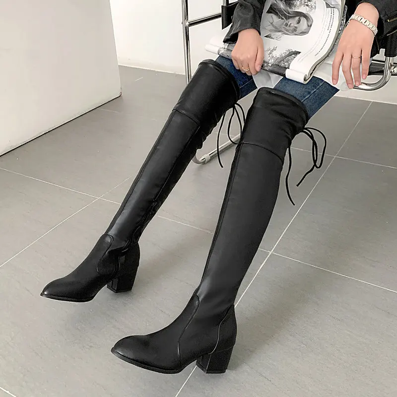 Fashion Spring Autumn Zipper Ladies Long Boots Microfiber Cross Tied Women's Shoes Winter Comfortable Slim High-Heel Thigh Boots
Fashion Spring Autumn Zipper Ladies Long Boots Microfiber Cross Tied Women's Shoes Winter Comfortable Slim High-Heel Thigh Boots