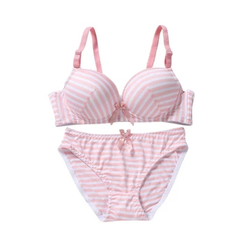 3 Color Thin Women's Seamless Stripe Bra Sets Gather Adjustable Bras Padded Brassiere Lingerie Underwear + Brief Sets QHAG 
3 Color Thin Women's Seamless Stripe Bra Sets Gather Adjustable Bras Padded Brassiere Lingerie Underwear + Brief Sets QHAG