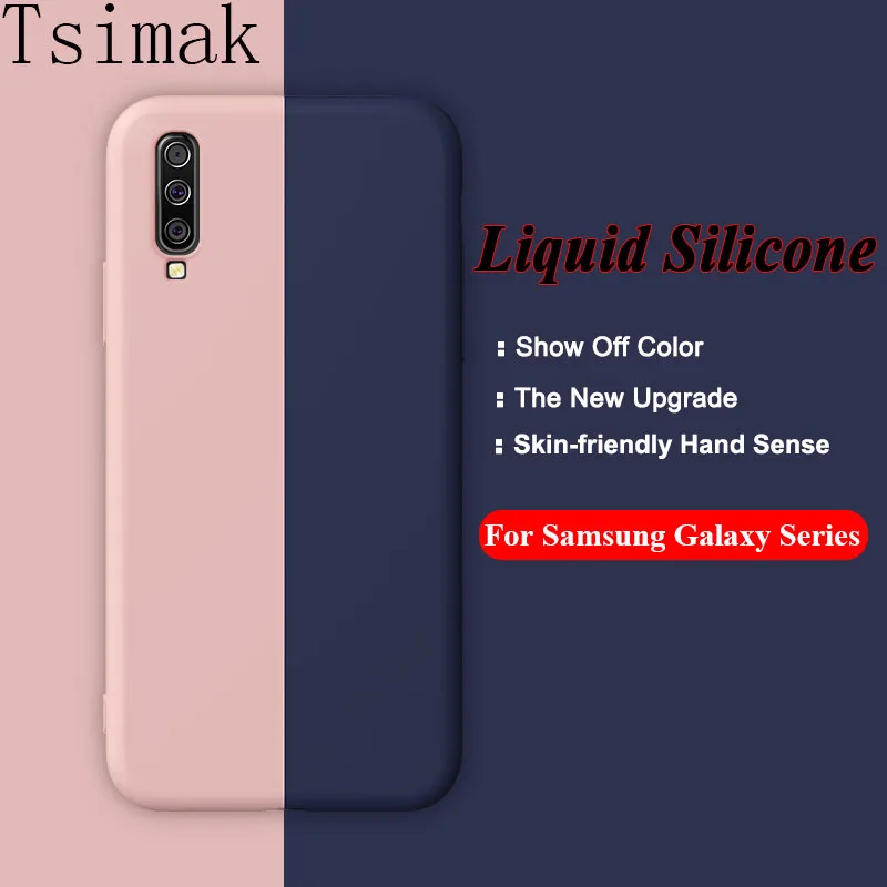 Мягкий чехол из жидкого силикона для Samsung Galaxy A10 A20 A30 A40 A50 A60 A70 A80 A90 M10 M20 A10S A40S A20E
