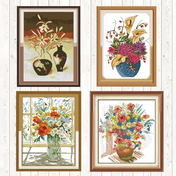 Vase Patterns Cross Stitch Kit Aida 14ct 11ct Count Print Canvas DIY DMC Needlework Cross Stitch Sets for Embroidery Thread Kit
Vase Patterns Cross Stitch Kit Aida 14ct 11ct Count Print Canvas DIY DMC Needlework Cross Stitch Sets for Embroidery Thread Kit