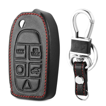 Leather Car Key Case For Volvo S80 S60 V50 V70 XC70 XC90 5 Button Remote Fob Shell Cover Keychain Protector Bag Auto Accessories
Leather Car Key Case For Volvo S80 S60 V50 V70 XC70 XC90 5 Button Remote Fob Shell Cover Keychain Protector Bag Auto Accessories