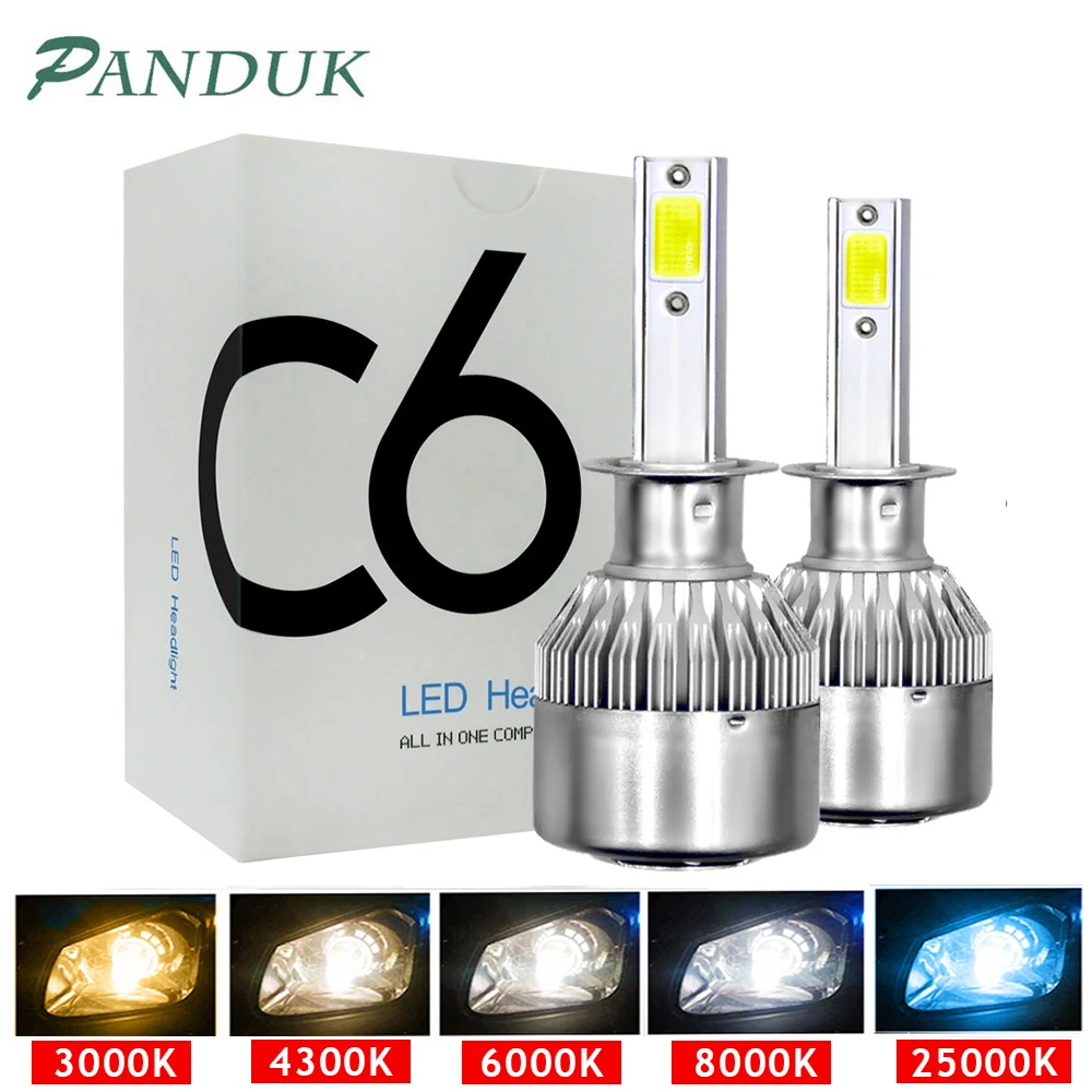 PANDUK C6 H1 H3 Led Headlight Hulbs H7 LED Car Lights H4 880 H11 HB3 9005 HB4 9006 H13 6000K 72W 12V 24V 8000LM Auto Headlamps
PANDUK C6 H1 H3 Led Headlight Hulbs H7 LED Car Lights H4 880 H11 HB3 9005 HB4 9006 H13 6000K 72W 12V 24V 8000LM Auto Headlamps