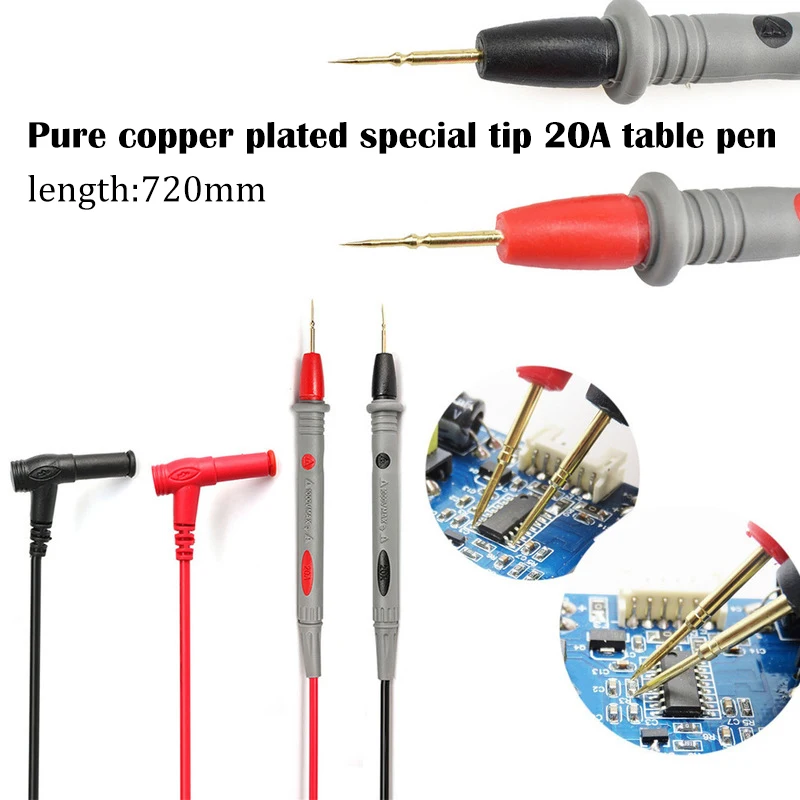 DIDIHOU Universal Digital 1000V 10A 20A Thin Tip Needle Multimeter Multi Meter Test Lead Probe Wire Pen Cable Multimeter Tester
DIDIHOU Universal Digital 1000V 10A 20A Thin Tip Needle Multimeter Multi Meter Test Lead Probe Wire Pen Cable Multimeter Tester