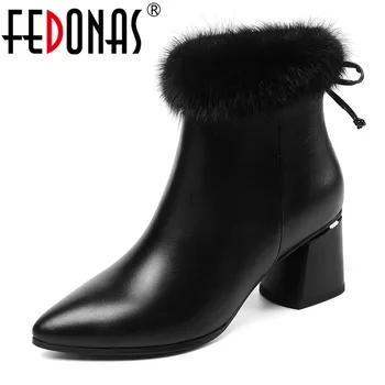 FEDONAS Office Winter Warm Women Ankle Boots Side Zipper High Heeled Chelsea Boots Big Size Dancing Shoes Woman Genuine Leather
FEDONAS Office Winter Warm Women Ankle Boots Side Zipper High Heeled Chelsea Boots Big Size Dancing Shoes Woman Genuine Leather