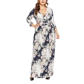 Women Plus Size England Maxi Dress Big Size Retro V-neck Open Stitch Clothes Floral Printing Elegant Vestidos Vintage OL Dresses
Women Plus Size England Maxi Dress Big Size Retro V-neck Open Stitch Clothes Floral Printing Elegant Vestidos Vintage OL Dresses