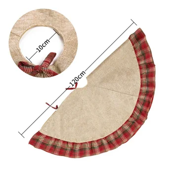 48Inch Large Sized Christmas Tree Skirt Lattice Design Xmas Tree Apron Holiday Decorations- ztou
48Inch Large Sized Christmas Tree Skirt Lattice Design Xmas Tree Apron Holiday Decorations- ztou