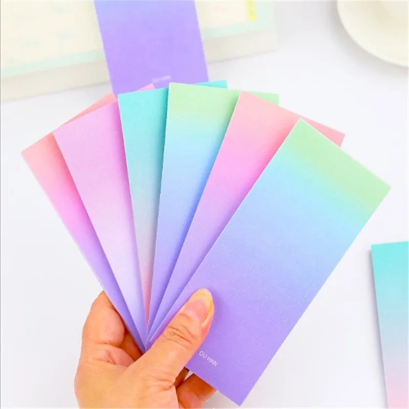 Simple Style 4Pcs Gradient Color Note Book Post-it Note Student Creative Memo Small Fresh kawaii Tearable Note New Arrive
Simple Style 4Pcs Gradient Color Note Book Post-it Note Student Creative Memo Small Fresh kawaii Tearable Note New Arrive