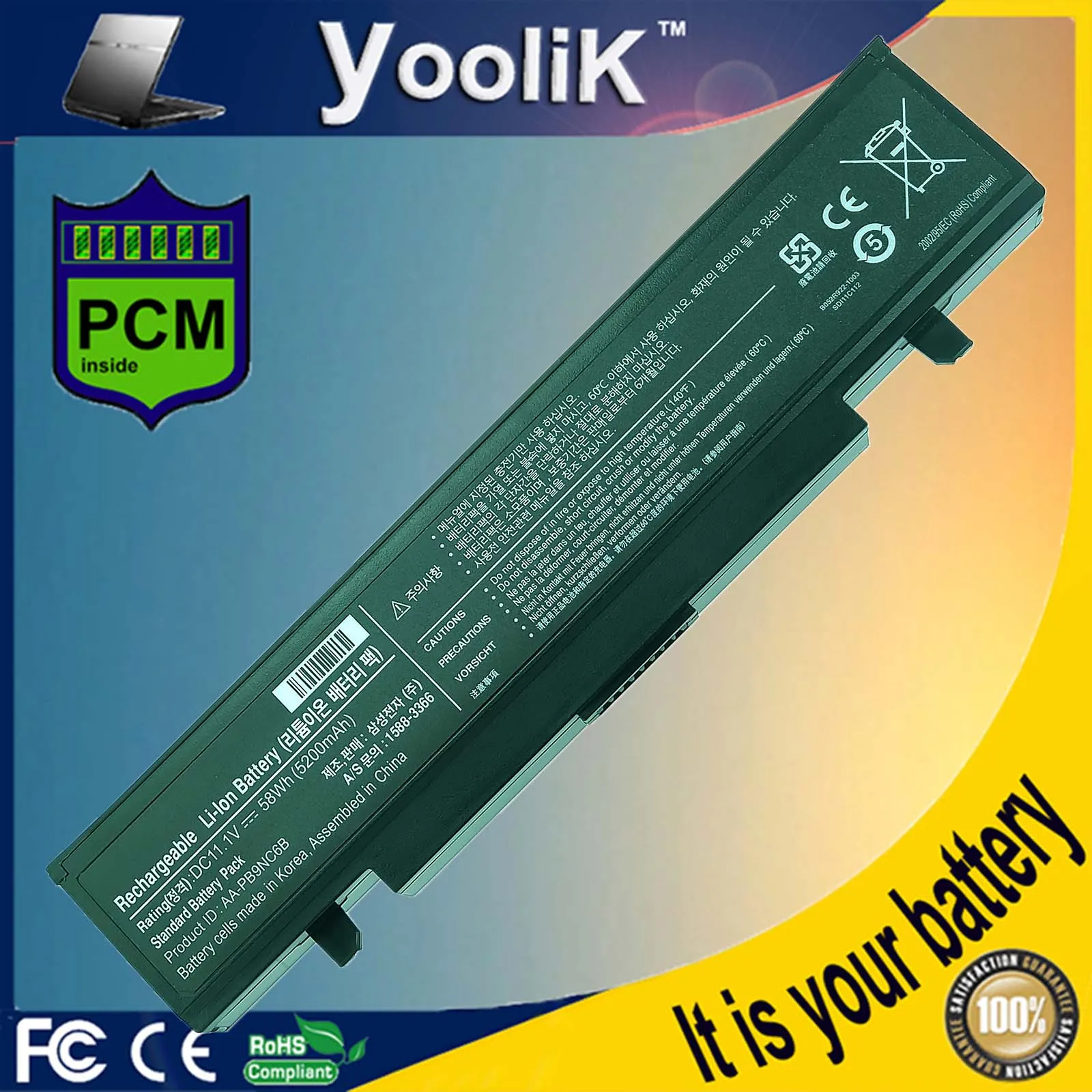 New Laptop Battery for Samsung AA-PB9NS6B AA-PB9NC6B PL9NC6W NP350V5C 355V5C np300v5a NP550P7C RV508 R428 R528 R460 R580
New Laptop Battery for Samsung AA-PB9NS6B AA-PB9NC6B PL9NC6W NP350V5C 355V5C np300v5a NP550P7C RV508 R428 R528 R460 R580