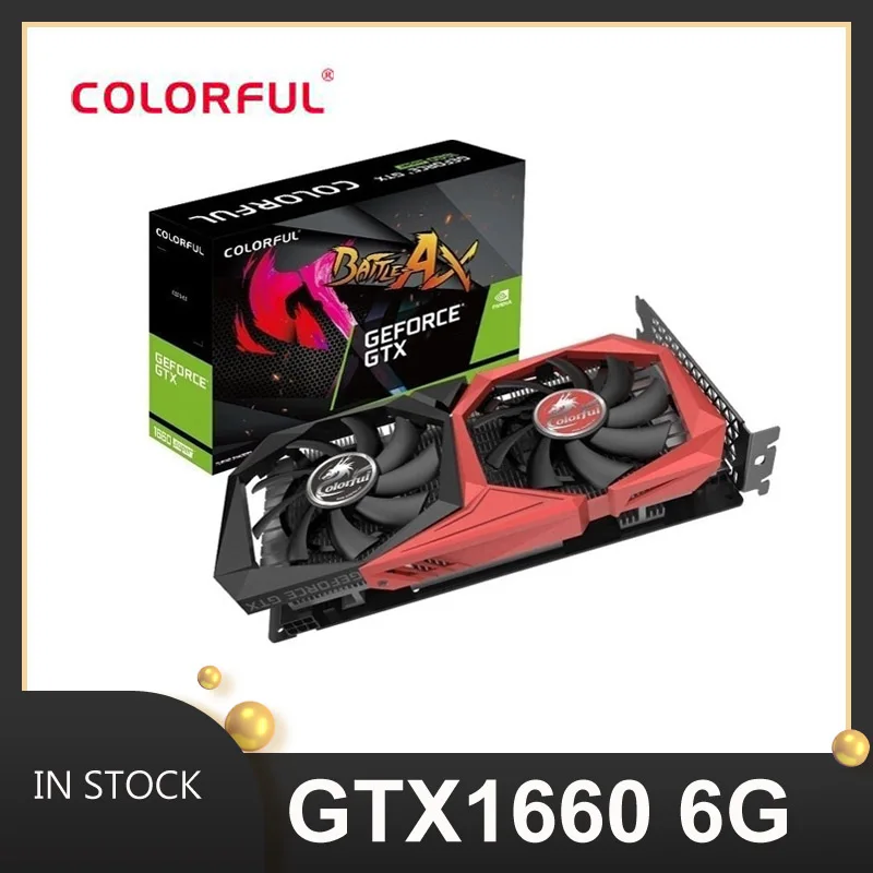 Оригинальная цветная видеокарта Placa De GTX 1660 6G бит gddr5 nvidia geforce графические пластины