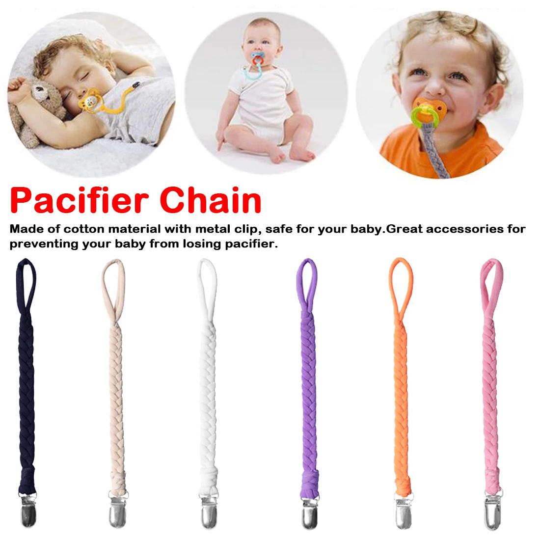 Pacifier Clips Chain Dummy Clip Pacifier Holder Braided Clip Nipple Holder Soother Chain For Infant Baby Feeding
Pacifier Clips Chain Dummy Clip Pacifier Holder Braided Clip Nipple Holder Soother Chain For Infant Baby Feeding