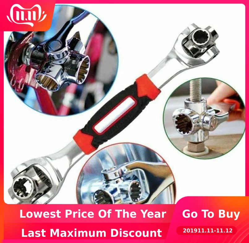 52 in 1 Multi Function Socket 360 Degree Rotating Double Head Socket 8 in 1 Socket Wrench Can be Used for Furniture Car Repair
52 in 1 Multi Function Socket 360 Degree Rotating Double Head Socket 8 in 1 Socket Wrench Can be Used for Furniture Car Repair