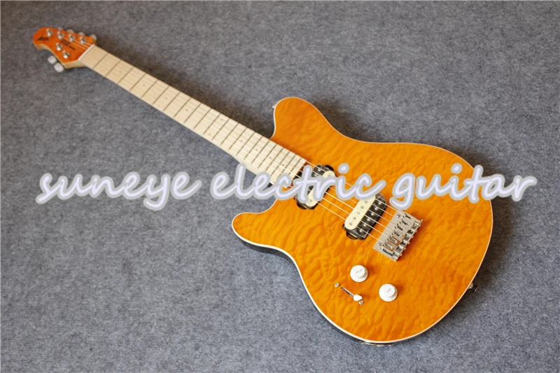 Hot Sale Left Handed Electric Guitar Quilted Finish Music Man Style AXIS Electric Guitarra Maple Fretboard For Sale
Hot Sale Left Handed Electric Guitar Quilted Finish Music Man Style AXIS Electric Guitarra Maple Fretboard For Sale