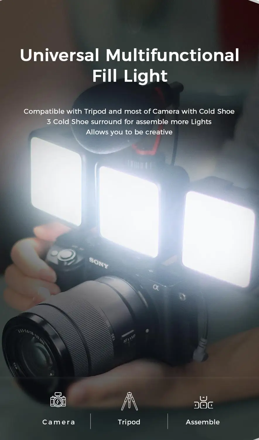 VL81 3200k-5600K 850LM 6.5W Dimmable Mini LED Video Light Smartphone SLR Camera Rechargable Vlog Fill Light
VL81 3200k-5600K 850LM 6.5W Dimmable Mini LED Video Light Smartphone SLR Camera Rechargable Vlog Fill Light