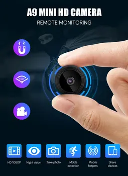 A9 DV / Wifi Mini Ip Camera | Night Outdoor Version, Micro Camera, Camcorder, Voice Video Recorder, Wireless HD Security 1080P
A9 DV / Wifi Mini Ip Camera | Night Outdoor Version, Micro Camera, Camcorder, Voice Video Recorder, Wireless HD Security 1080P